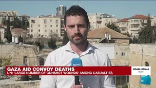 Pressure mounts for inquiry into Israeli troops firing on Gazans waiting for aid • FRANCE 24 [upl. by Anitram]