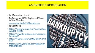 AMENDED CIRP REGULATION [upl. by Kessiah964]