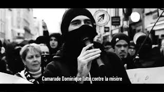 Dominique Version Anarchiste  Lyrics punk antifascist manifestation [upl. by Orvie]