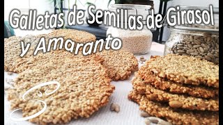 Galletas de Semillas de Girasol y Amaranto  Sin Horno  3 INGREDIENTES  Cocina amp Vida Saludable [upl. by Reseda]