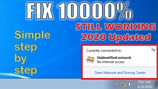 How to fix solve unidentified network problem on windows7810 no internet access limited access [upl. by Oisinoid]