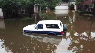 Drone Footage of Hurricane Harvey Flooding in Kingwood [upl. by Connie]