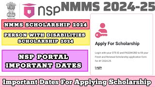 National Scholarship Portal 202425 Important Update NSP Portal 2024  Scholarship 202425 Updates [upl. by Fink]