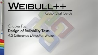 Weibull 8 Quick Start Guide Chapter 43 Difference Detection Matrix [upl. by Reinhold]