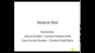 Epidemiology Calculating Relative Risk [upl. by Britte]