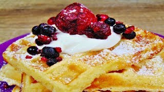 Rezept Saftige und fluffige Waffeln mit Skyr  Skyr Rezept  leckere Waffeln backen [upl. by Vasti166]