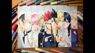 Speed Drawing  Shokugeki no Somas Character Food Wars HD [upl. by Nahum]