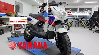 Yamaha slider 70cc malossi sport dyno test af gering 1441 [upl. by Adnohsor]