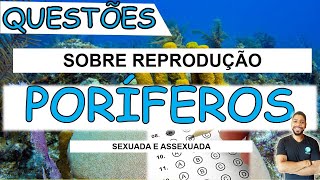 PORÍFEROS Questões sobre REPRODUÇÃO  SEXUADA E ASSEXUADA I Prof Michael Bryan [upl. by Adaliah524]