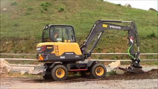 Volvo EW60E Compact Wheeled Excavator Demo [upl. by Bihas973]