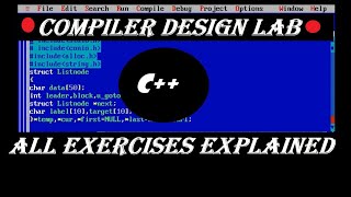 Compiler Design laboratory  Explained  TURBO C  Online C Compiler [upl. by Blasien]