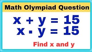 a nice math algebra question  find xymath olympiad question [upl. by Hyo787]