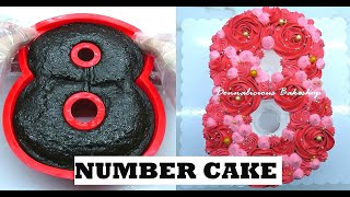 HOW TO MAKE NUMBER CAKE  STEPBYSTEP TUTORIAL  NUMBER CAKE SILICONE MOLDER [upl. by Kling]