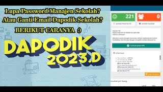 Lupa Password Manajemen Sekolah pada spdatadikkemdikbudgoid  Cara Reset Login Dapodik [upl. by Jacki]