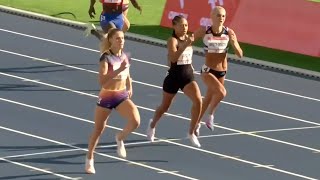 Allyson Felix Runs 50s 400m At Continental Tour [upl. by Sirk]