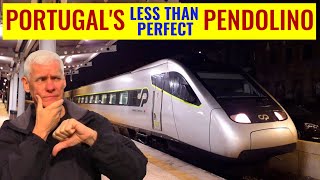 DISAPPOINTED Portugals Tilting Pendolino Train First class review [upl. by Nosille]