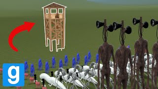 TREVOR HENDERSON ARMY VS TOWERS  Garrys mod Sandbox [upl. by Knobloch]