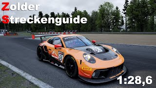 Streckenguide Zolder ACC  Assetto Corsa Competizione  Deutsch  Porsche 911  NeoTraceMK2 [upl. by Arreit]