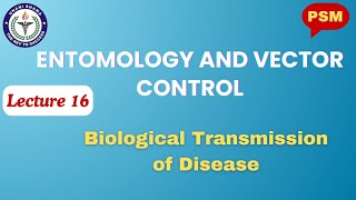 PSM Lecture16  Entomology and Vector Control  Biological Transmission of Disease [upl. by Gunthar]