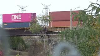 CN intermodal stack train at Islington amp Steeles [upl. by Seeto]