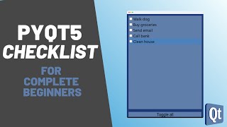 PyQt5 QtDesigner Checklist tutorial  Python GUI Tutorial for COMPLETE Beginners QListWidget [upl. by Past991]