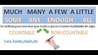 SUSTANTIVOS CONTABLES Y NO CONTABLES EN INGLES EXPLICACION  Countable and Uncountable [upl. by Dicky]