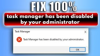 How To Fix or Task Manager Has Been Disabled By Your Administrator On Windows 10 Or Windows 11 [upl. by Lekym]