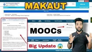 MAKAUT MOOCs Big Update  New Notice  How to Upload MOOCs Certificate  Its Mandatory or Not [upl. by Zins]