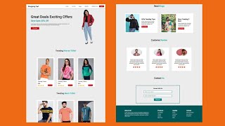 Ecommerce Website Using HTML CSS and JavaScript in Hindi  Ecommerce Website Using HTML and CSS [upl. by Kirrad]