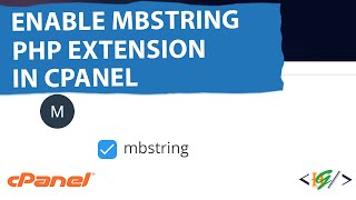 How to Enable PHP mbstring Extension in cPanel [upl. by Jarrow824]