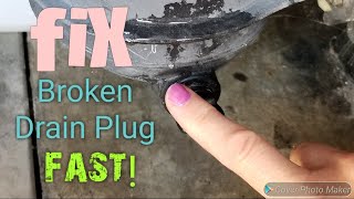 Get Broken Drain Plug Core Out Of Pool Pump [upl. by Keavy]