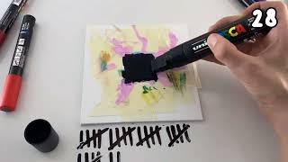 100 layers of POSCA MARKERS [upl. by Aihsa]