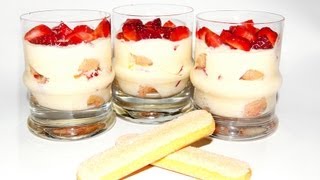 Tiramisu alle Fragole monoporzione  La Ricetta [upl. by Florian]