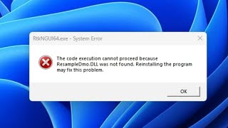 How to fix ResampleDmoDLL was not found on Windows 1011 [upl. by Aydan]