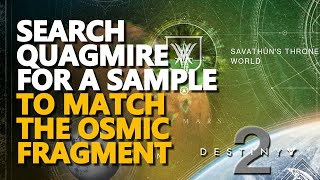 Search Quagmire for a sample to match the Osmic Fragment Destiny 2 [upl. by Eniagrom]