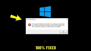 Fix The computer restarted unexpectedly or encountered an unexpected error Windows 10117 ⚠️ [upl. by Alyse]