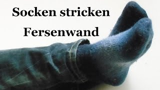 Socken stricken  Fersenwand  Teil 2 [upl. by Milks]