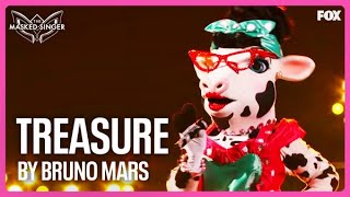 Cow Sings “Treasure” By Bruno Mars  Season 10  The Masked Singer [upl. by Nwahsel]