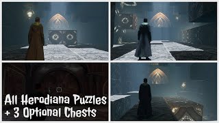 Hogwarts Legacy How To Solve All Herodiana Puzzles  3 Optional Chest  Hall Of Herodiana Side Quest [upl. by Yseult255]