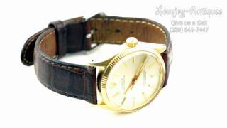 14k Rolex Oyster Perpetual 1005 1965 [upl. by Hadeis421]