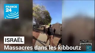 Massacres dans les kibboutz en Israël  à Beeri plus de 100 personnes tuées de sangfroid [upl. by Lovering]