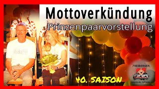 MottoVerkündung und Prinzenpaarvorstellung [upl. by Aihseken595]