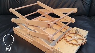 Homemade Scissor Lift Using Wooden Gears [upl. by Burleigh]