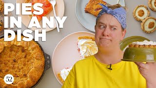 How To Make Pie in Any Pan  Bake It Up a Notch with Erin McDowell [upl. by Ahsyek]