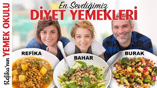 Bizi Zayıflatan Yemekleri Yaptık  En Sevdiğimiz 3 Diyet Tarifi  Salata Fırında Sebze Mercimek [upl. by Colvin]