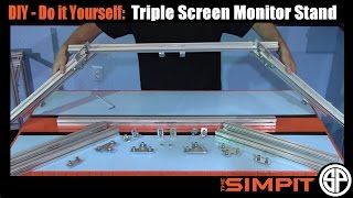 DIY  8020 Triple Monitor Stand by The Simpit [upl. by Skipper370]