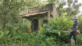 A shadowy figure appears as we cleaned up this scary abandoned house [upl. by Hart]