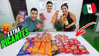 PROBANDO DULCES y GOLOCINAS MEXICANAS PICANTES con LARIN y YUDI 🌶️🇲🇽 [upl. by Zephaniah345]