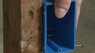 How to Install an Electrical Outlet Box [upl. by Eilyab780]