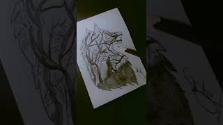 Subscribe to see full video ♥️ wolf wolfdrawing howlingwolf shorts trendingshorts ytshorts [upl. by Nirek382]